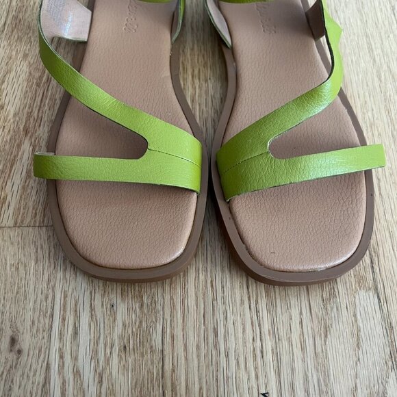 Madewell The Mabel Strappy Leather Sandals Citrus Lime Women's Size 6.5 - Picture 3 of 10